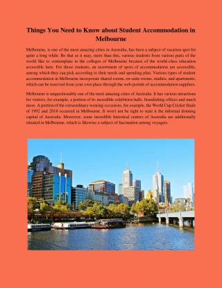 Student Accommodation Melbourne - slide 1