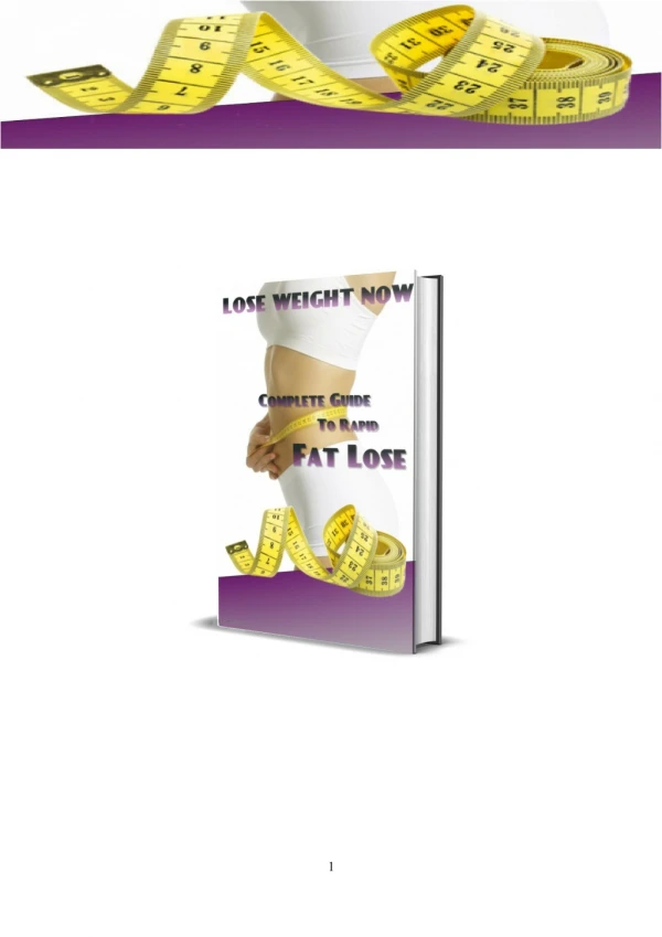 Complete Guide To Rapid Fat Lose