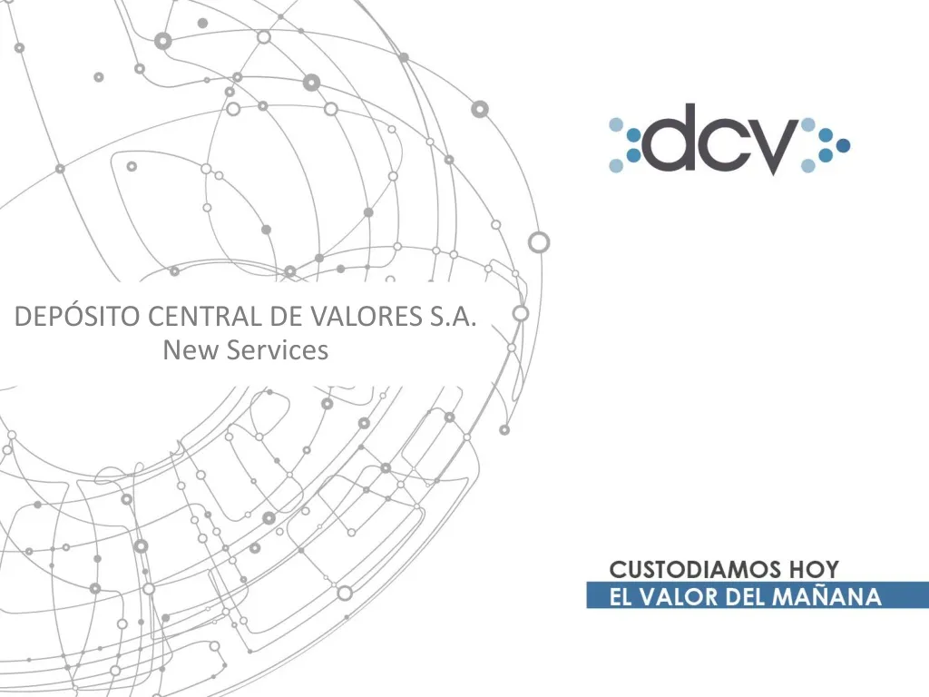 dep sito central de valores s a new services