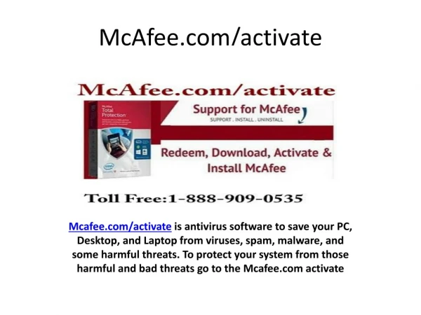 McAfee.com/activate 1-888-909-0535 mcafee activation code free
