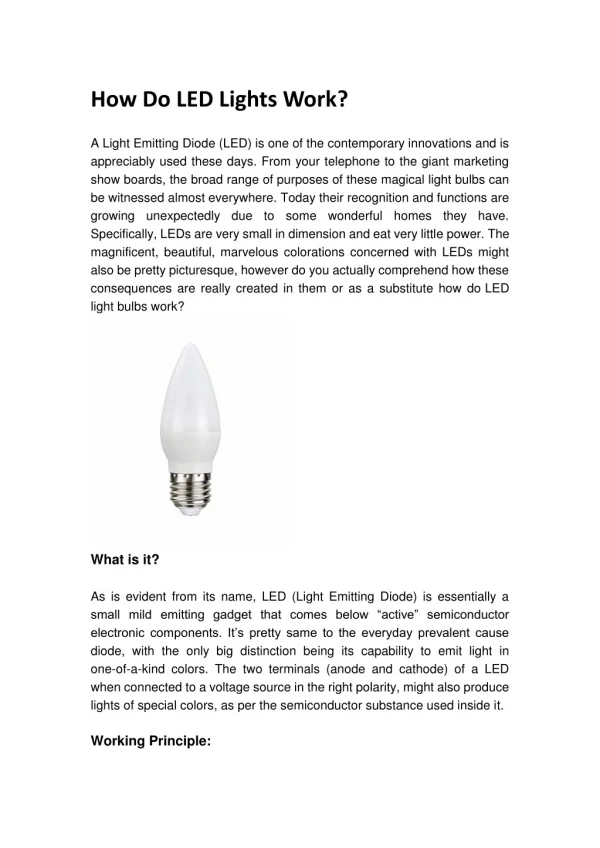 How Do LED Lights Work?