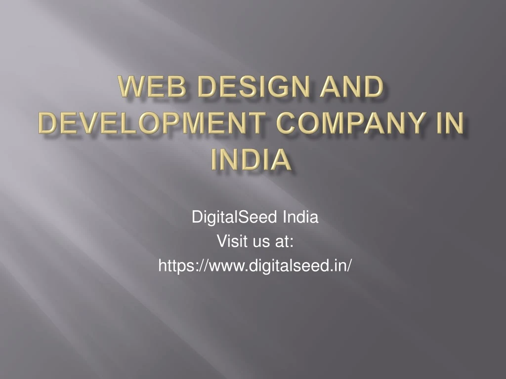 web design and development company in india