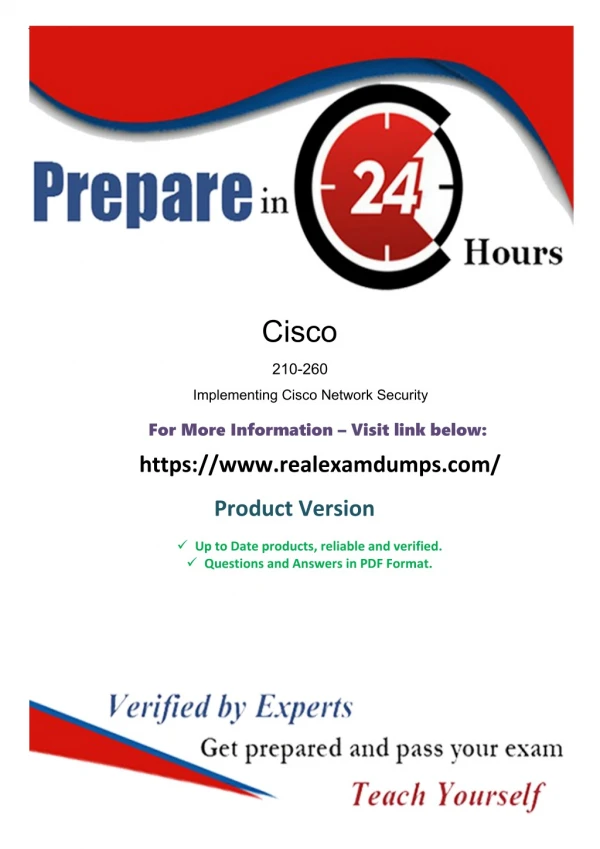 Download Latest Cisco 210-260 Exam Questions - 210-260 Exam Dumps PDF
