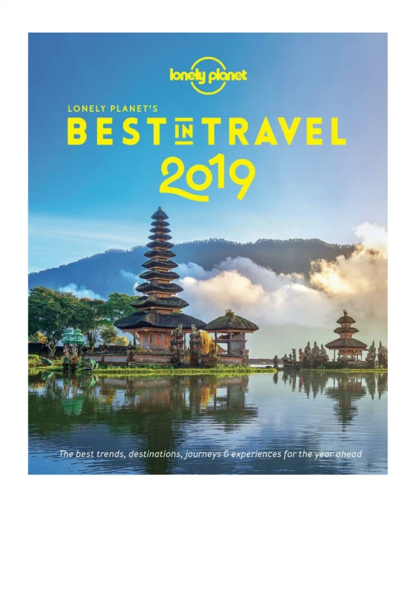 [PDF] Lonely Planet's Best in Travel 2019 by Lonely Planet