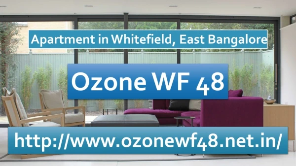 Ozone Apartments For Sale in Whitefield