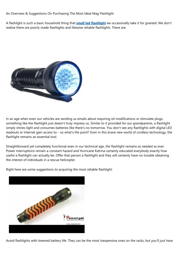 A Brief Summary Of & Ideas On Purchasing First-Rate Flashlight Compass