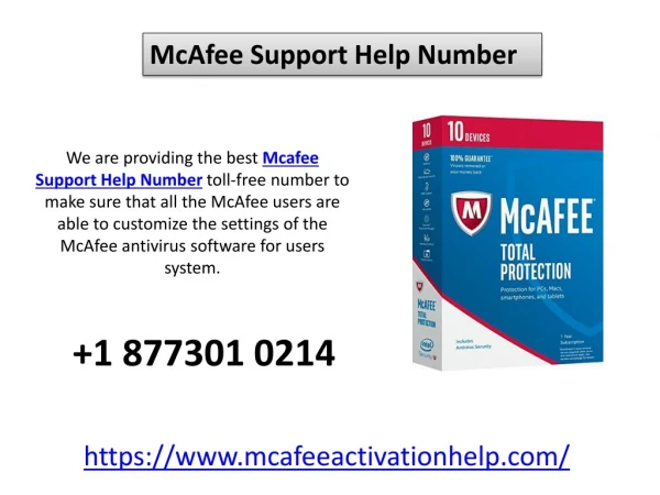 McAfee Support Help Number For Better McAfee Software Support