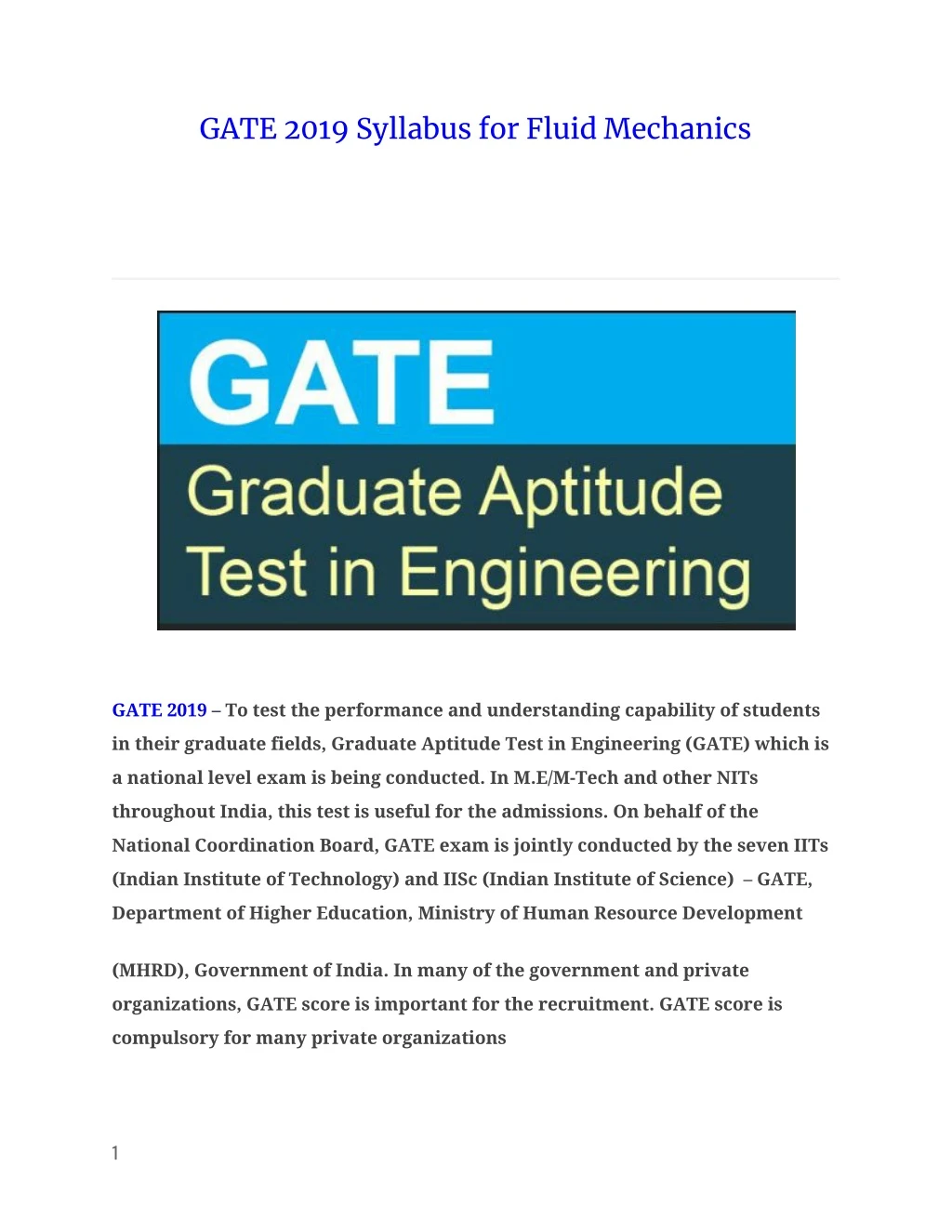 gate 2019 syllabus for fluid mechanics