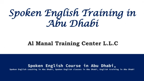Best Spoken English Training Center in Abu Dhabi