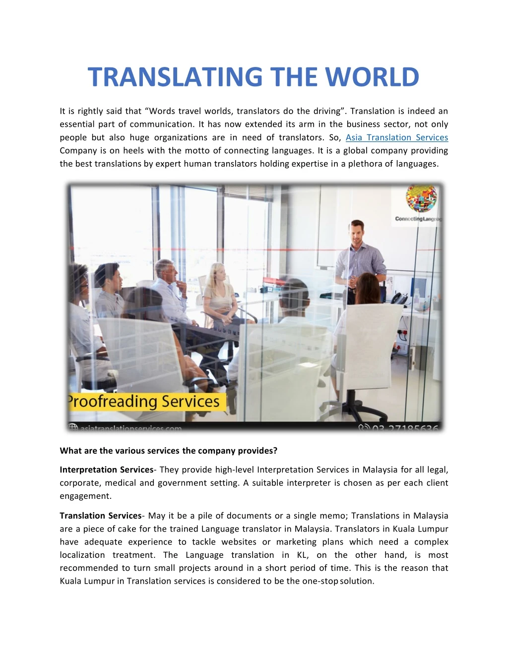 translating the world