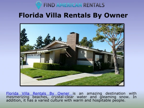 Florida Villa Rentals By Owner