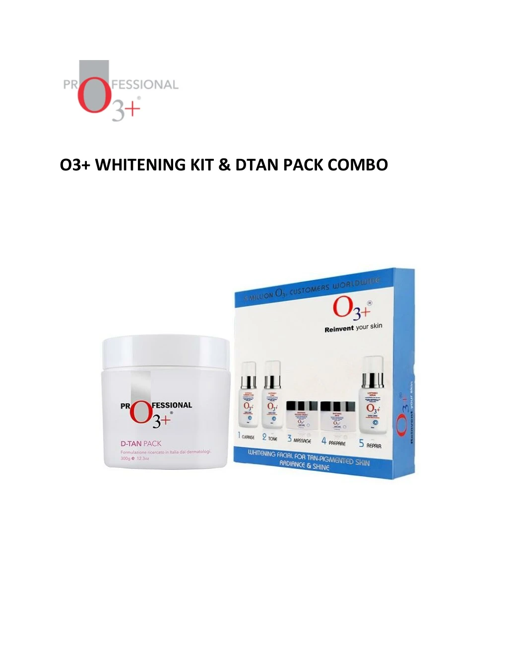 o3 whitening kit dtan pack combo