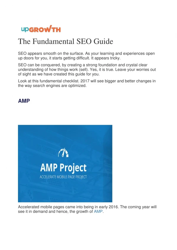 The Fundamental SEO Guide