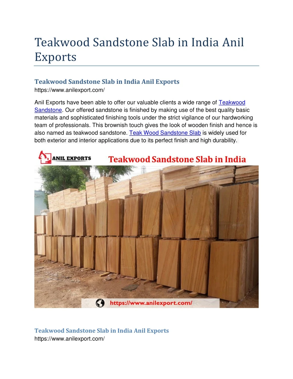 teakwood sandstone slab in india anil exports