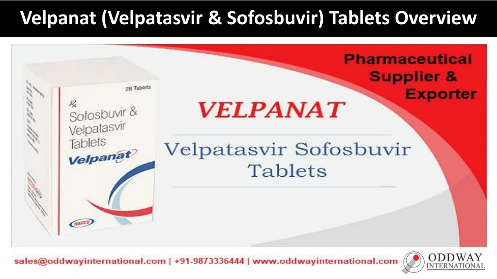 velpanat velpatasvir sofosbuvir tablets overview
