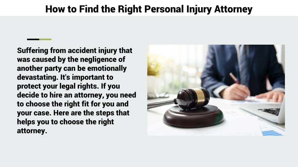 how to find the right personal injury attorney