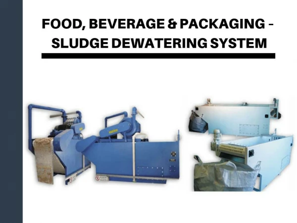 Food, Beverage and Packaging - Sludge Dewatering System