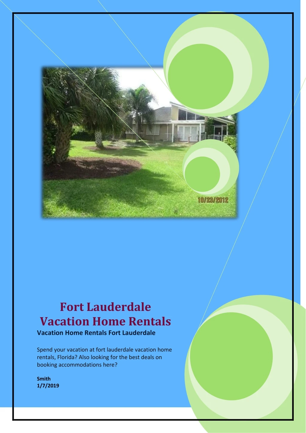 fort lauderdale vacation home rentals vacation