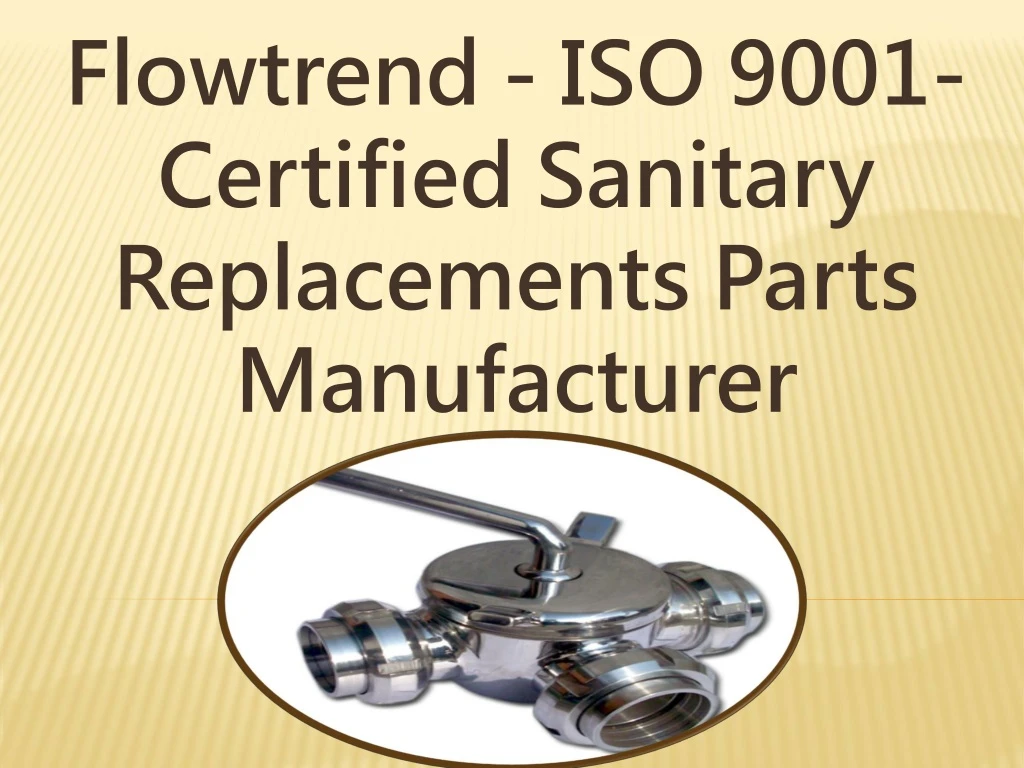 flowtrend iso 9001 certified sanitary replacements parts manufacturer
