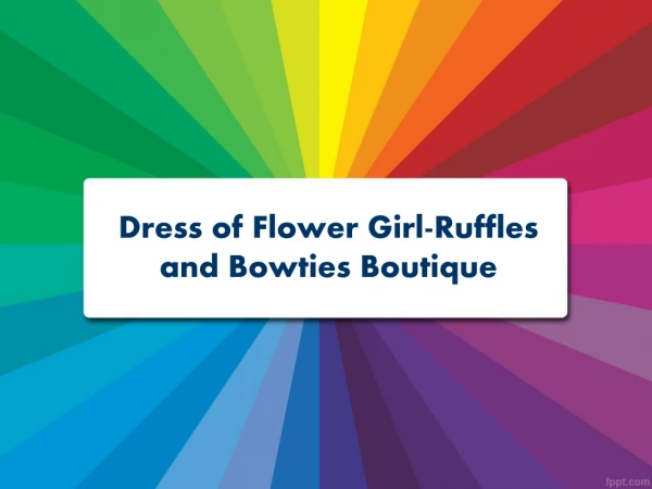 Specialized Dress of Flower Girl - Little Kid