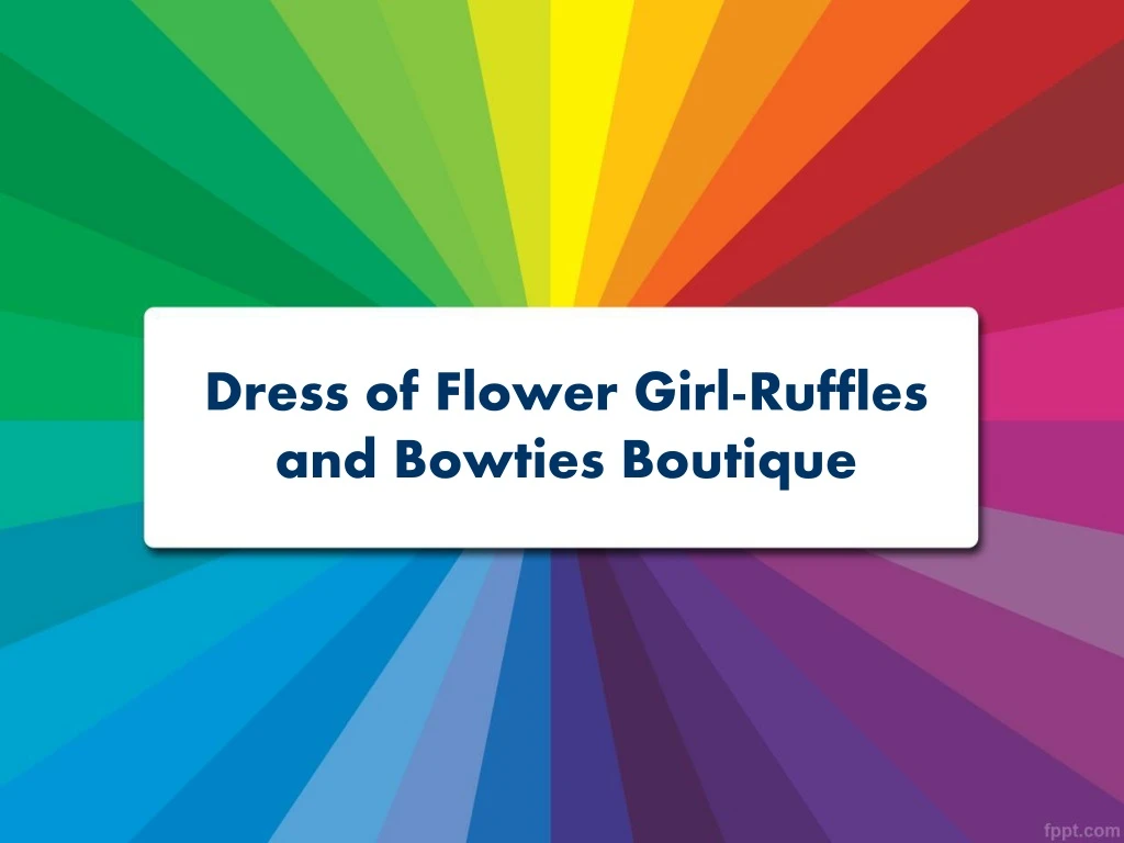 dress of flower girl ruffles and bowties boutique