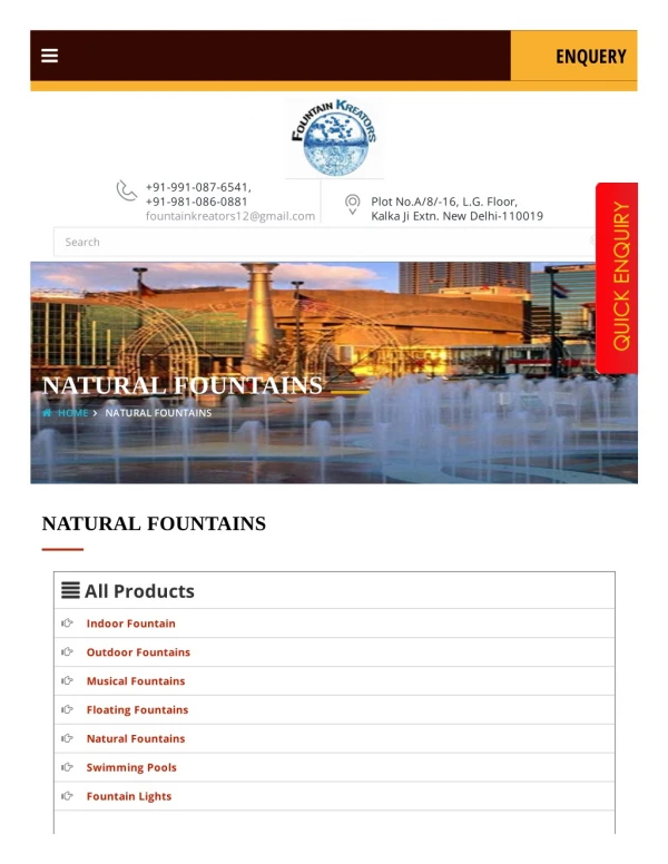 Natural Fountains - Natural Fountains Manufacturers supplier and Construction