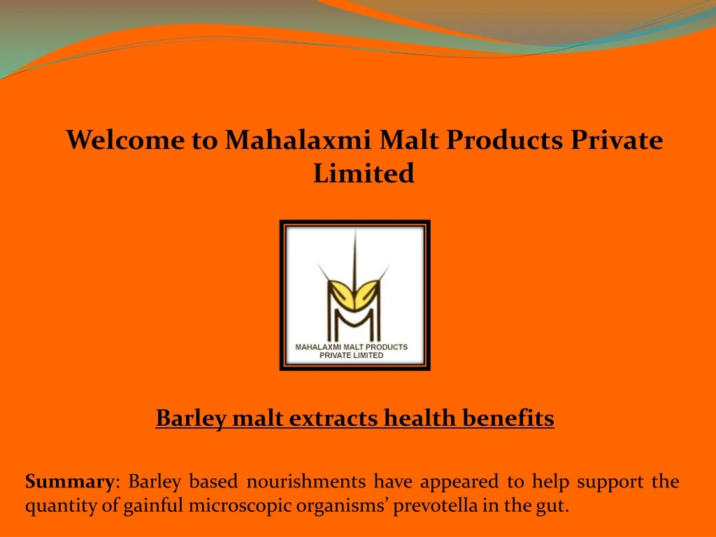 welcome to mahalaxmi malt products private limited