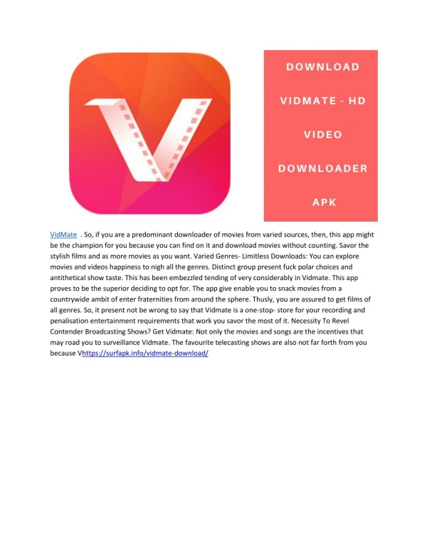 Download VidMate - free - latest version