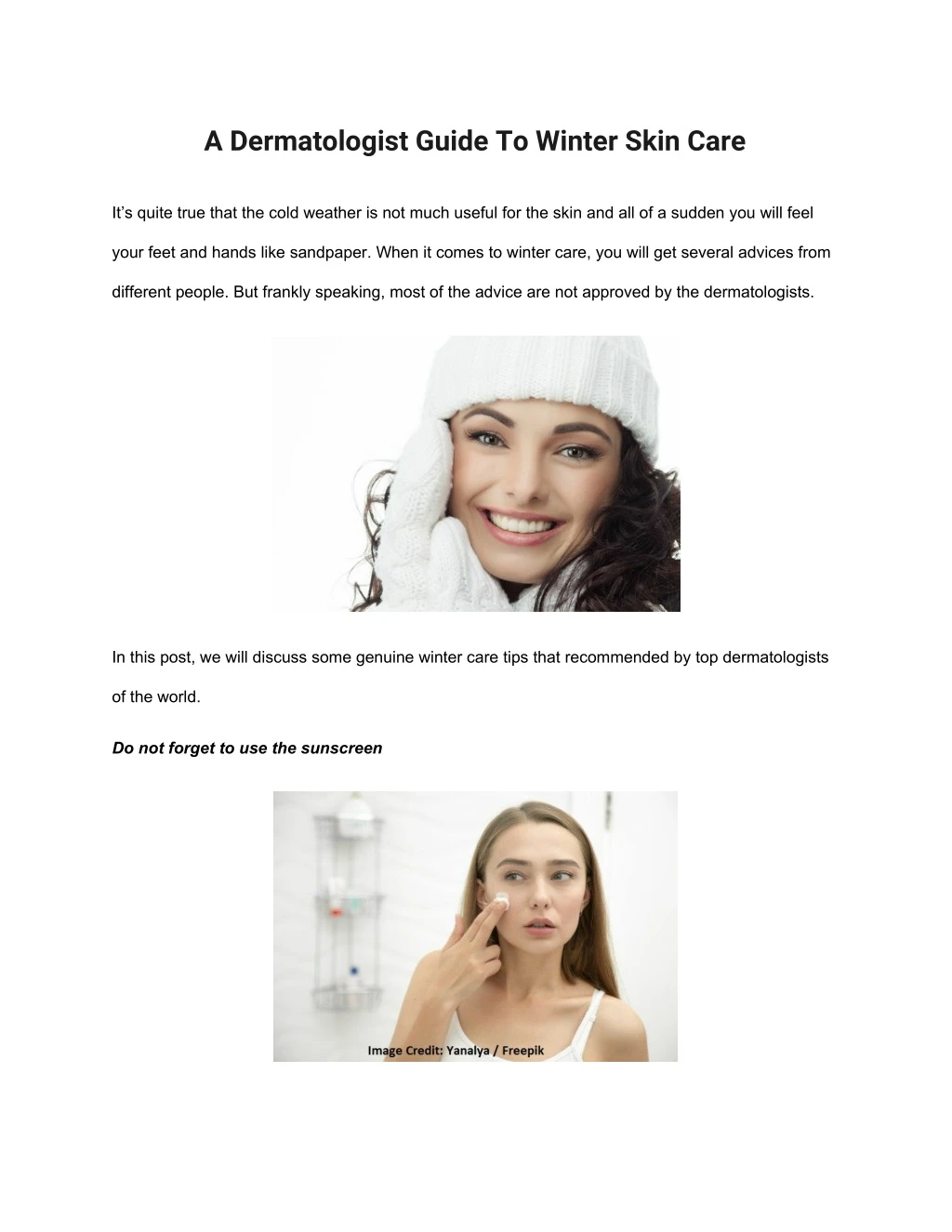 a dermatologist guide to winter skin care