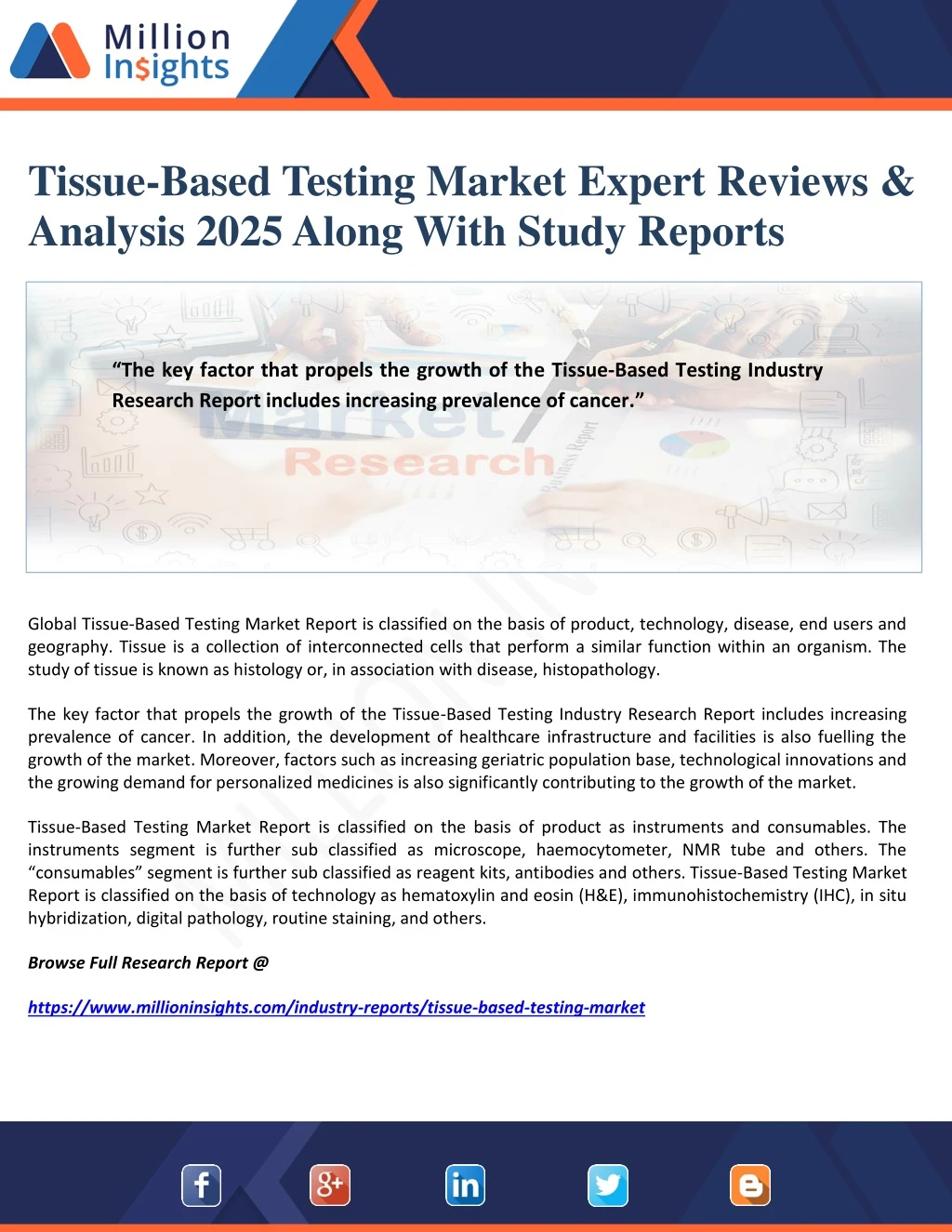 tissue based testing market expert reviews