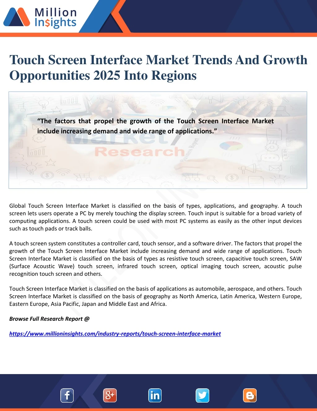 touch screen interface market trends and growth