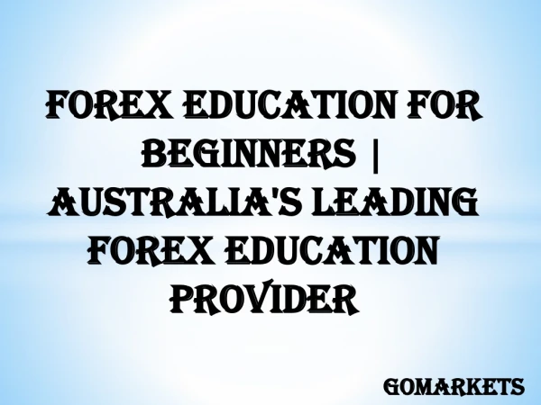 Forex Education For Beginners | Australia's Leading Forex Education Provider