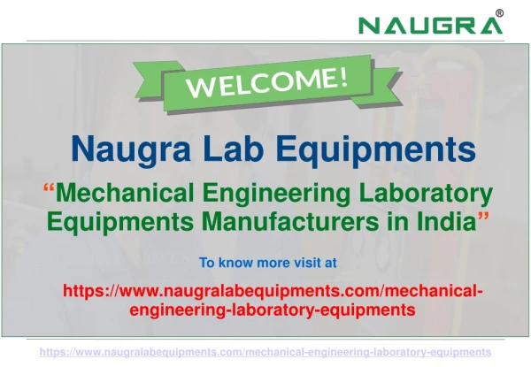 Mechanical Engineering Laboratory Equipments Manufacturers in India