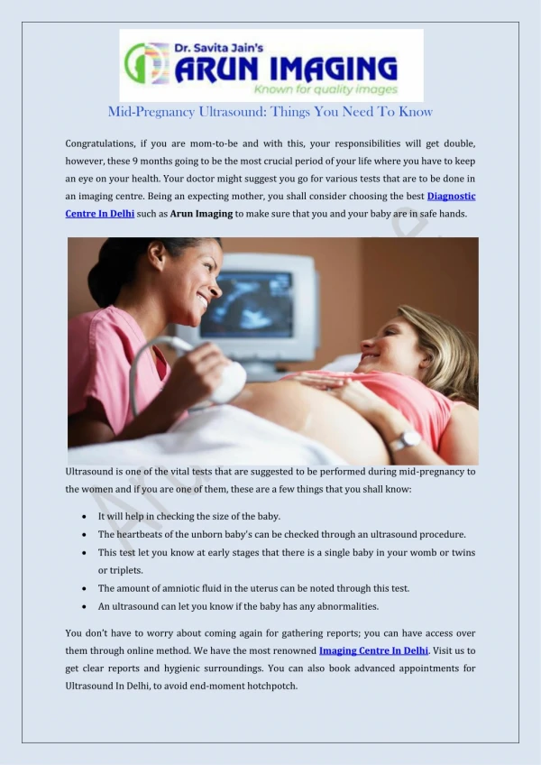 Mid Pregnancy Ultrasound: Things You Need To Know