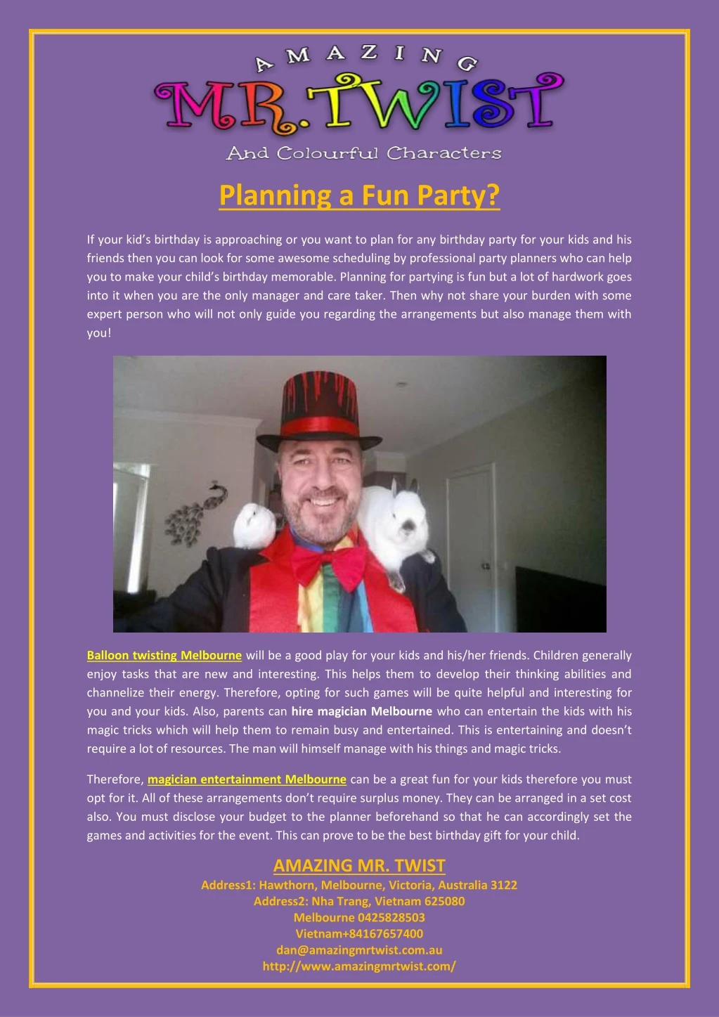 planning a fun party