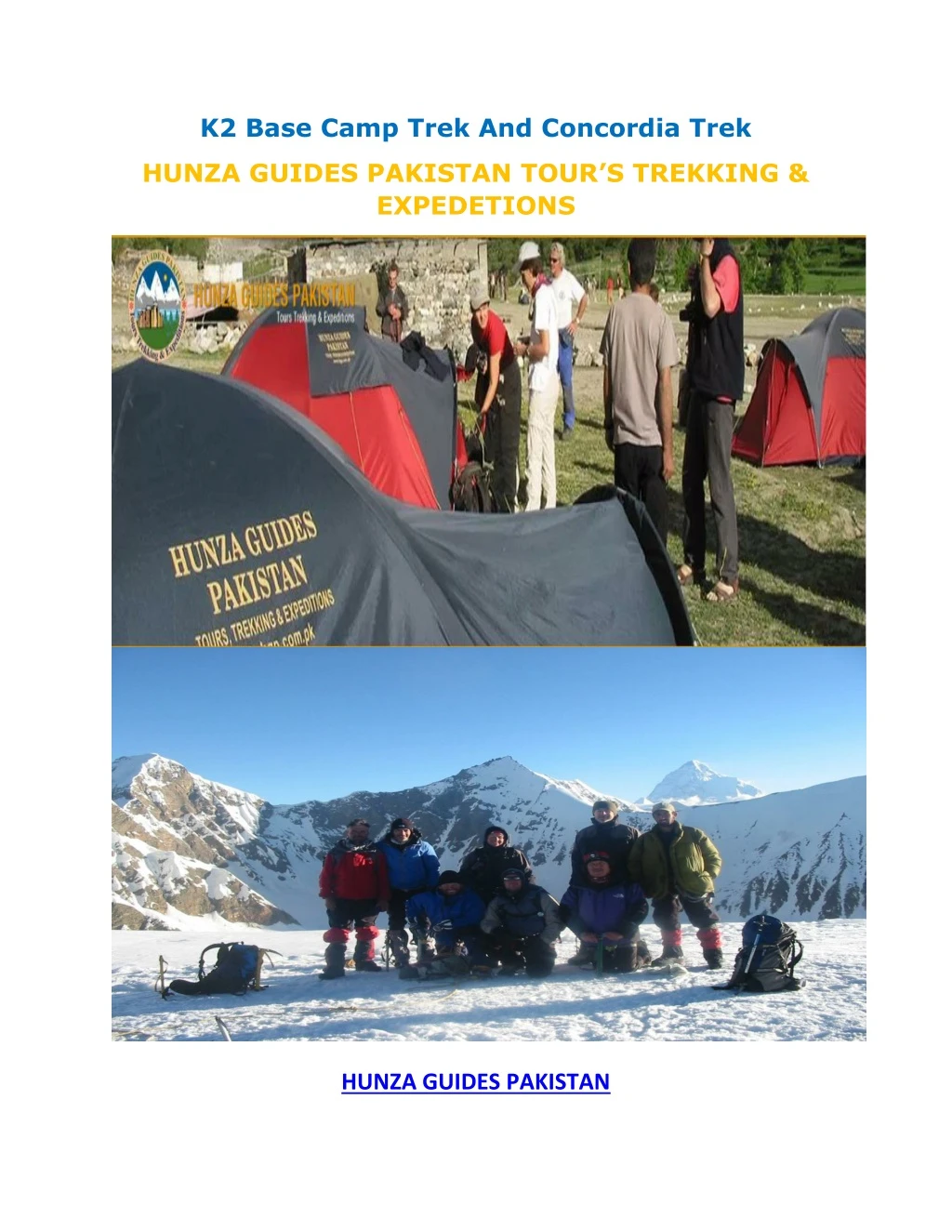 k2 base camp trek and concordia trek