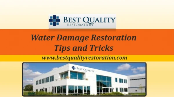 Water Damage Restoration Tips and Tricks