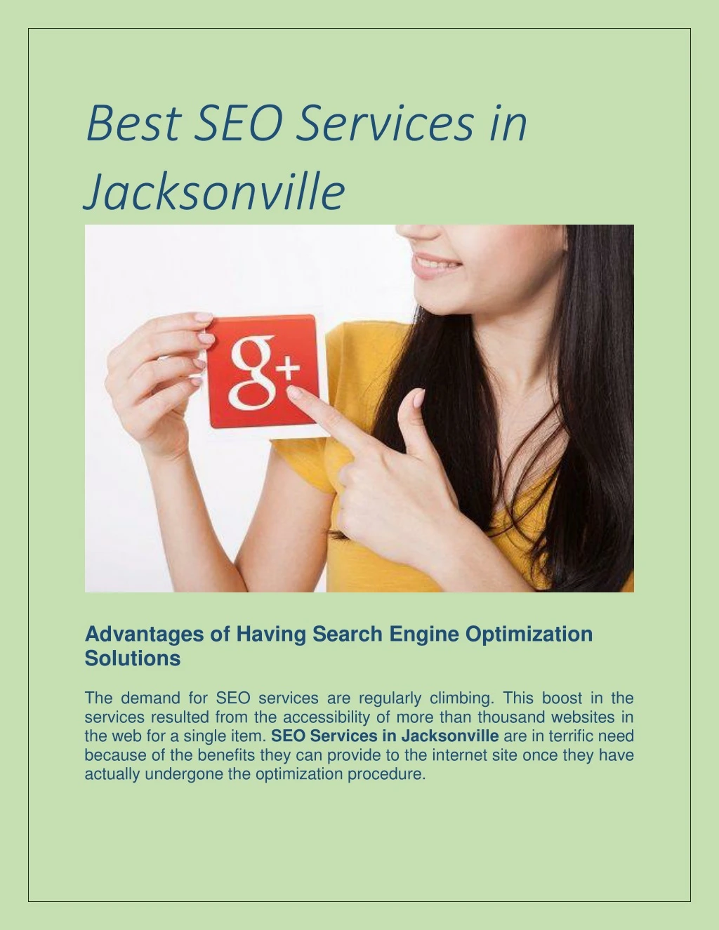 best seo services in jacksonville