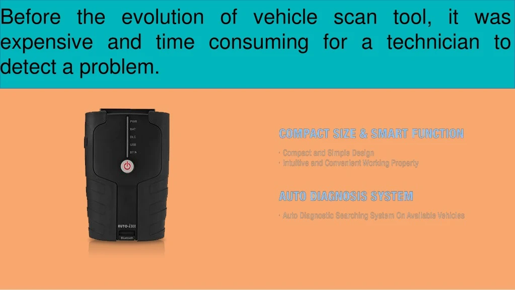before the evolution of vehicle scan tool