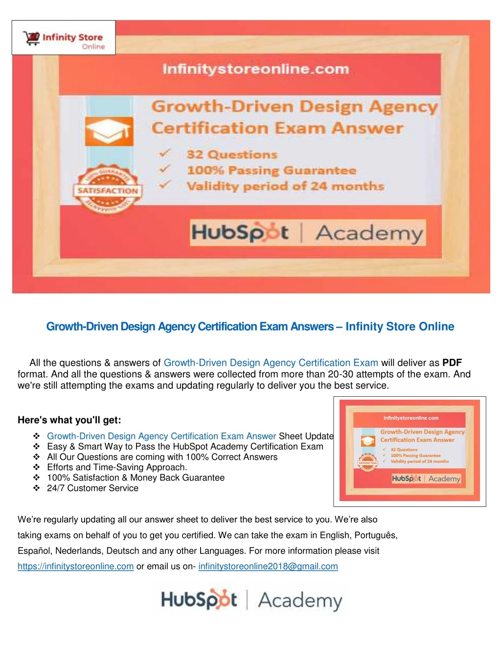 growth driven design agency certification exam