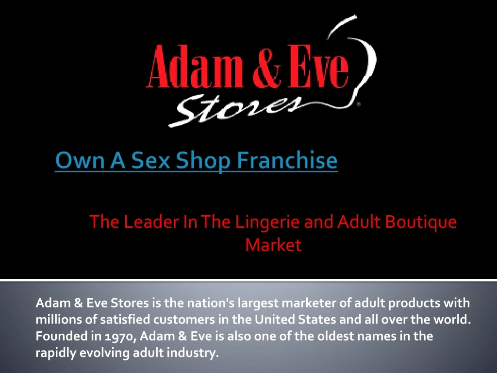 PPT - Own A Sex Shop Franchise PowerPoint Presentation, free download -  ID:8146433