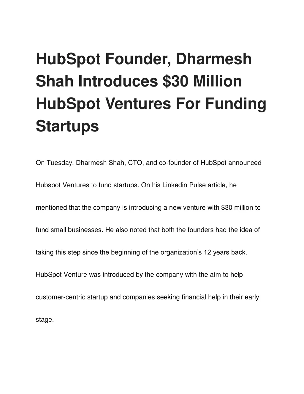 hubspot founder dharmesh shah introduces
