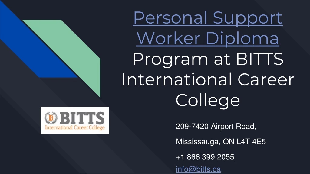 personal support worker diploma program at bitts international career college
