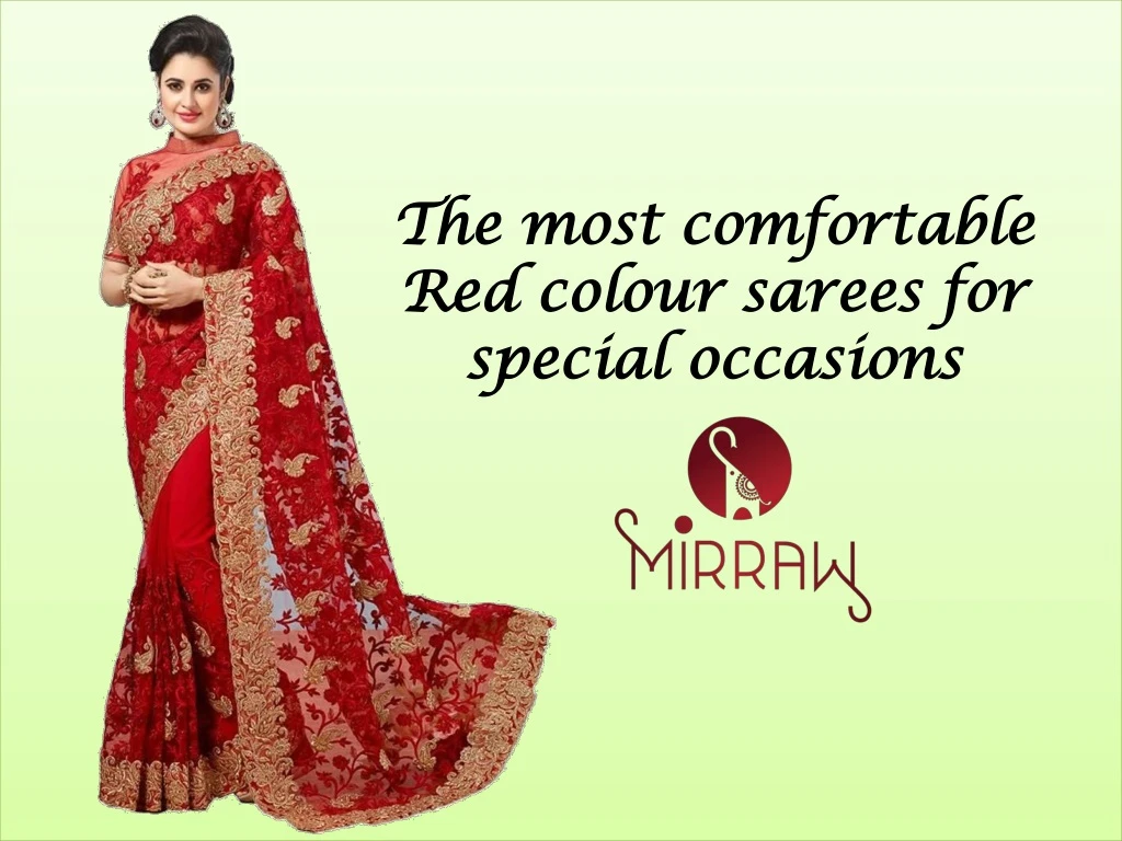 the most comfortable red colour sarees