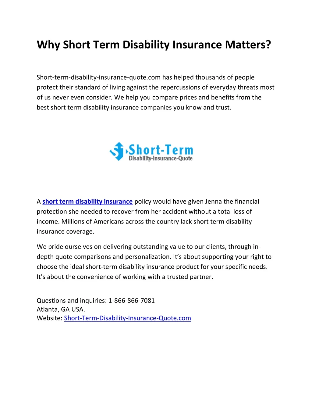 why short term disability insurance matters