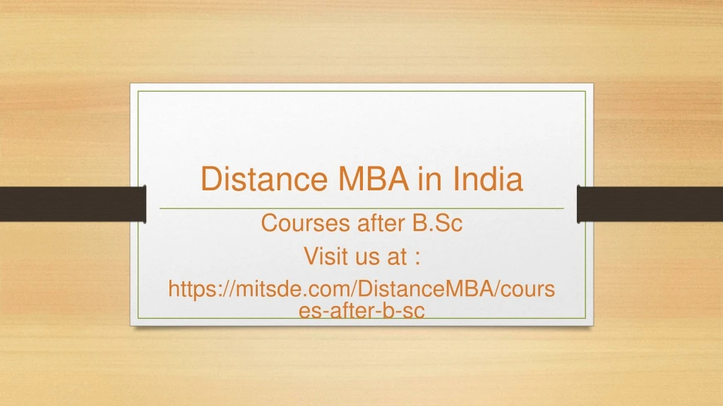 distance mba in india