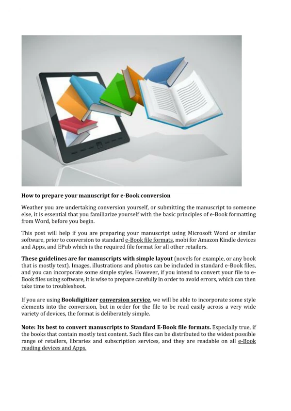 Digitizing Services - EPUB, e-Newspaper, e-Magazine & XML