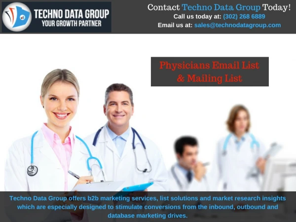 Physicians Email List | Physician Mailing Lists | Physician Database