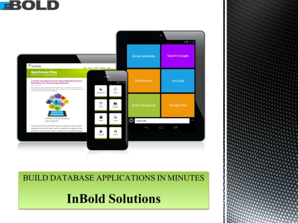 Mobile App Builder- InBold Solutions