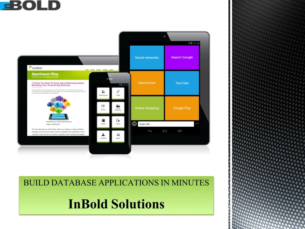 build database applications in minutes inbold